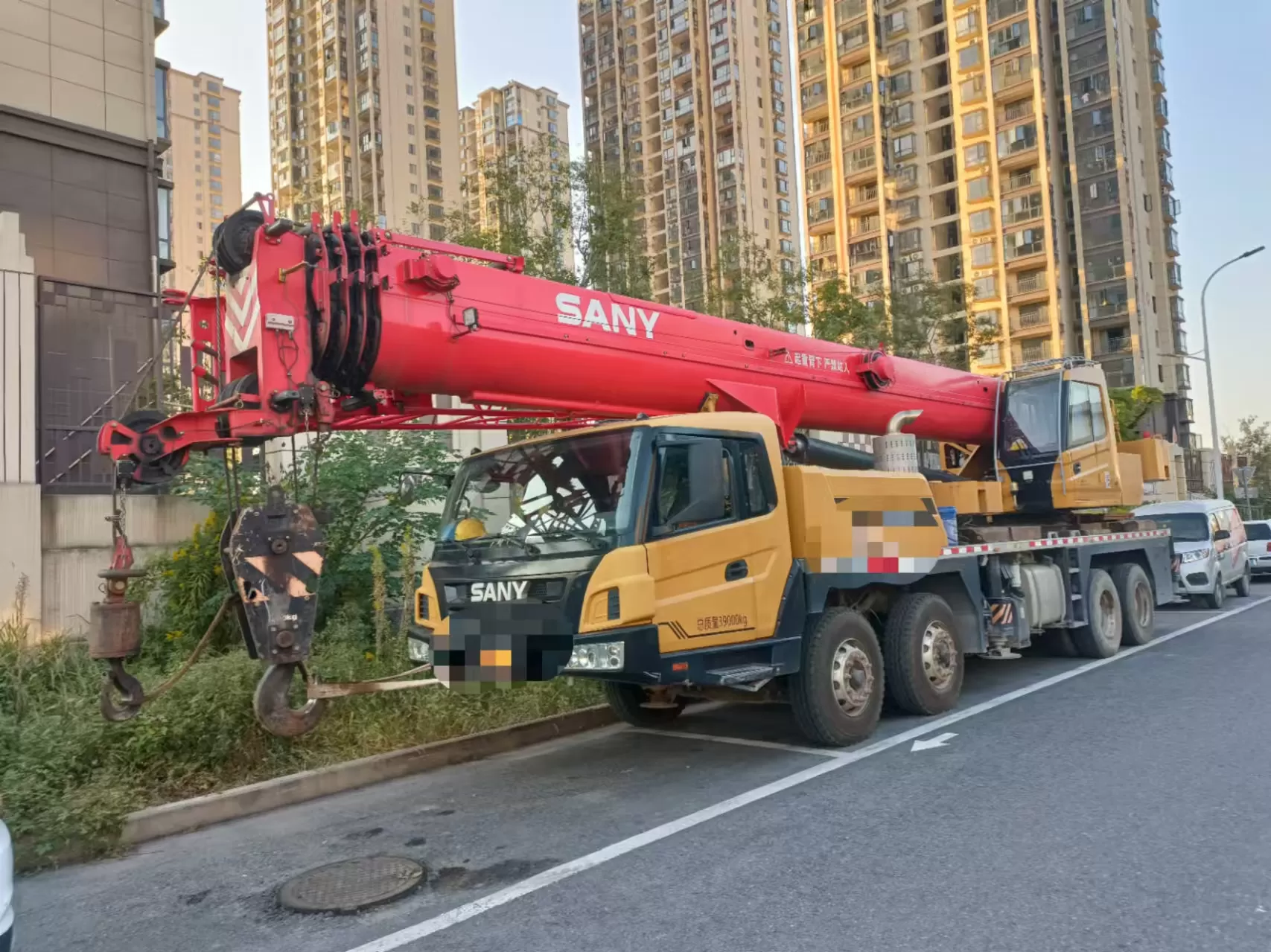 2021 μεταχειρισμένος γερανός sany 40t truck crane lifting machine τροχοφόρος γερανός