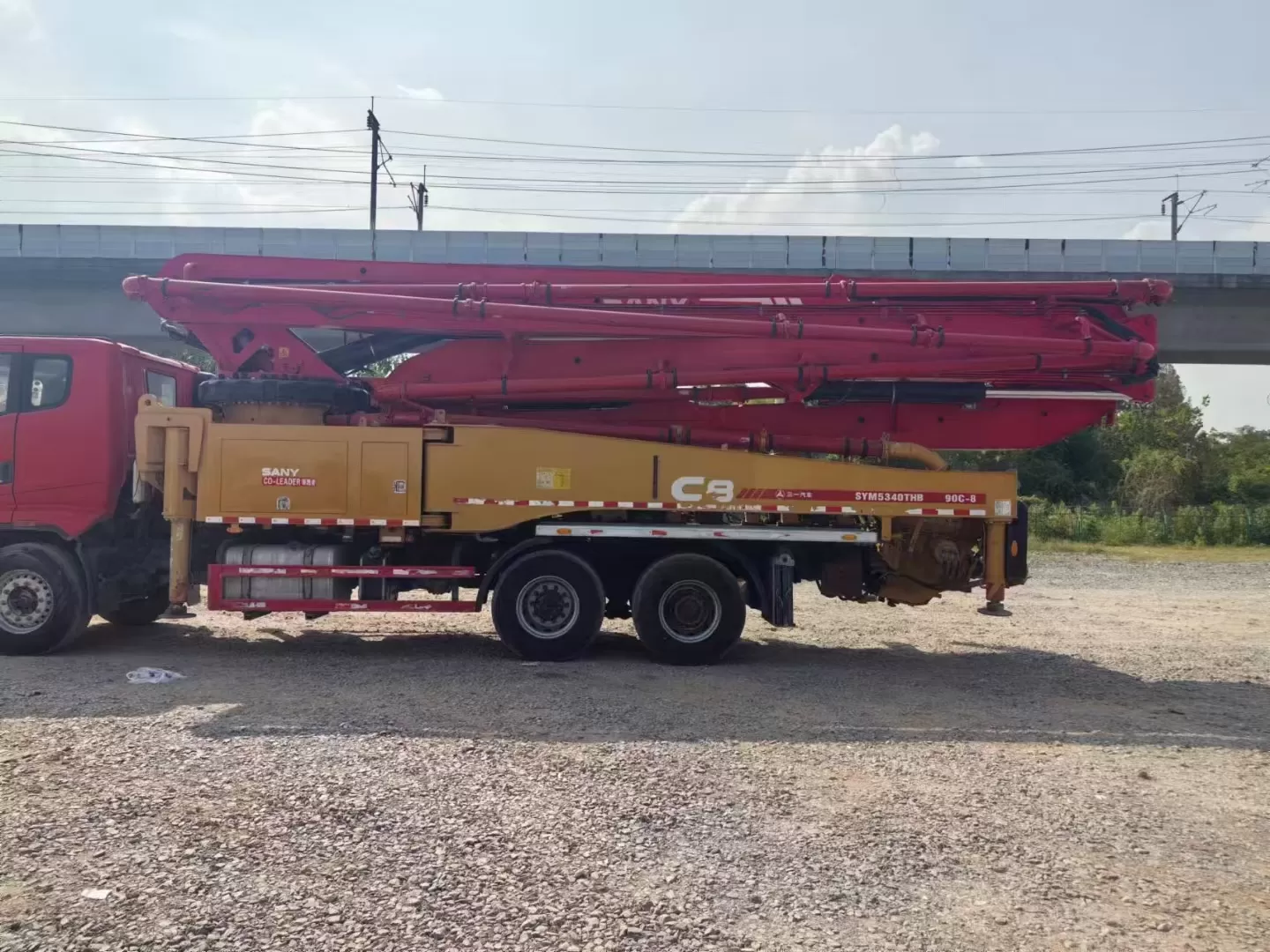 quality 2020 sany boom pump truck-mounted concrete pump car 49m on sany chassis