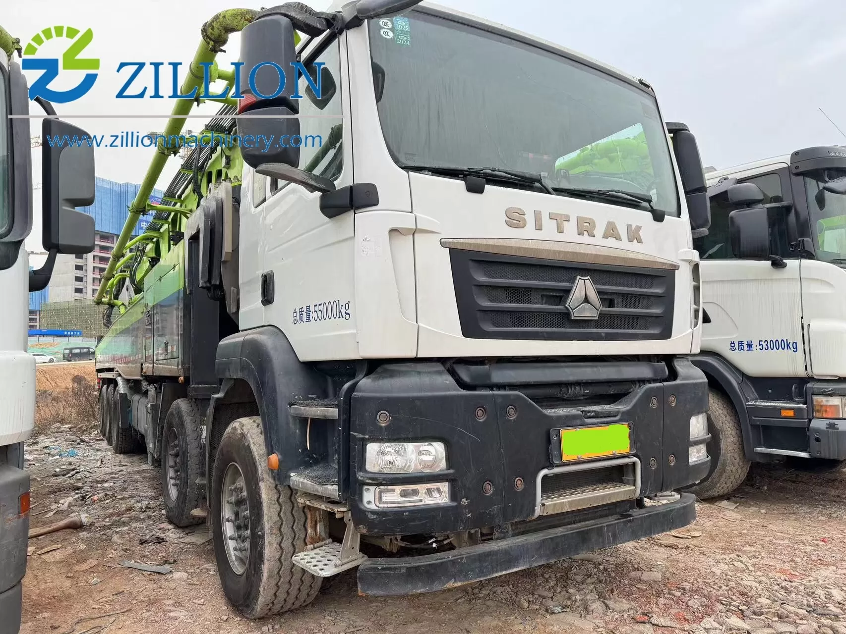 2022 zoomlion 70m long boom truck-mounted truck- pump car on sitrak chassis