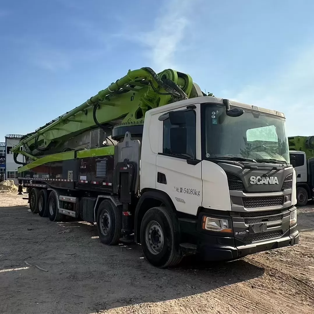 quality 2021 zoomlion boom pump truck-mounted concrete pump car 67m on scania chassis