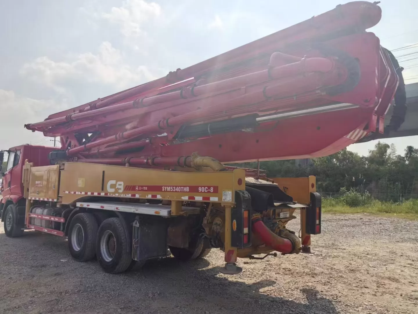 quality 2020 sany boom pump truck-mounted concrete pump car 49m on sany chassis